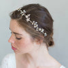 crystal bridal hair vine with blossoms, headpiece