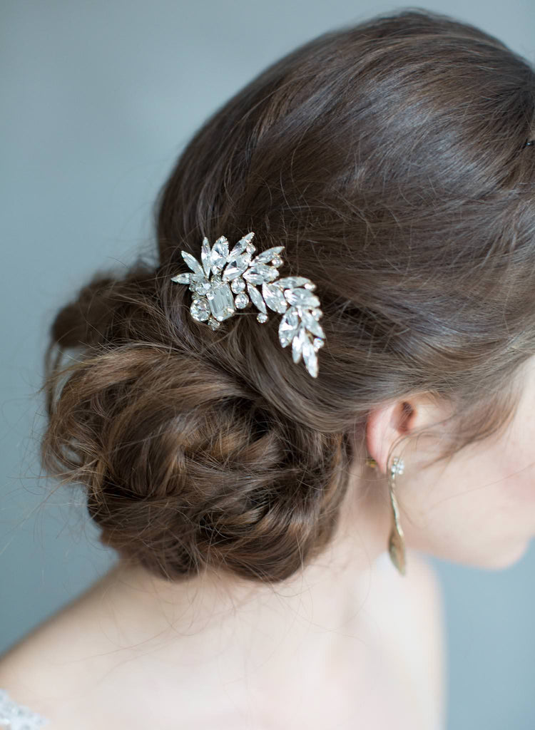 Austrian crystal burst hair pin, bobby pin, bridal hair accessory