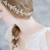 extra long beaded petite blossom hair vine, bridal headpiece, wedding hair vine, bridal accessories, twigs and honey