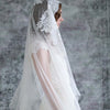 mantilla lace trimmed veil, mantilla veil, vintage inspired, bridal veil, wedding veil, lux tulle, bridal accessories, twigs and honey