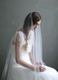 floating lace circle veil, full tulle veil, french lace, bridal veil, wedding veil, bridal accessories, twigs and honey