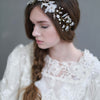 whimsical floral hair vine, bridal hair vine, wedding headpiece, twigs and honey, bridal accessories, wedding hair accessories