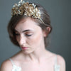 bridal crown, burnished soft regal crown, bridal hair accessories, twigs and honey, wedding accessories