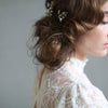 misty floral bobby pin set of 3, bridal floral hairpins, wedding hair accessories, twigs and honey, bridal accessory