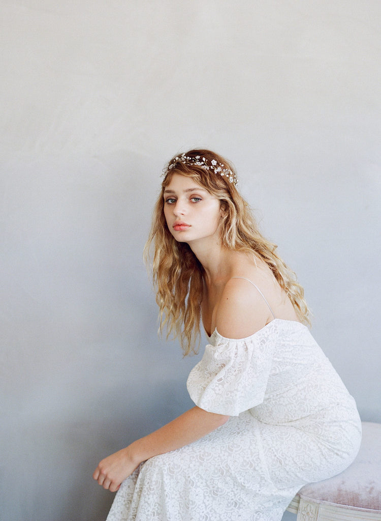 hand wired hair vine, bridal hair vine, bridal accessory, twigs and honey