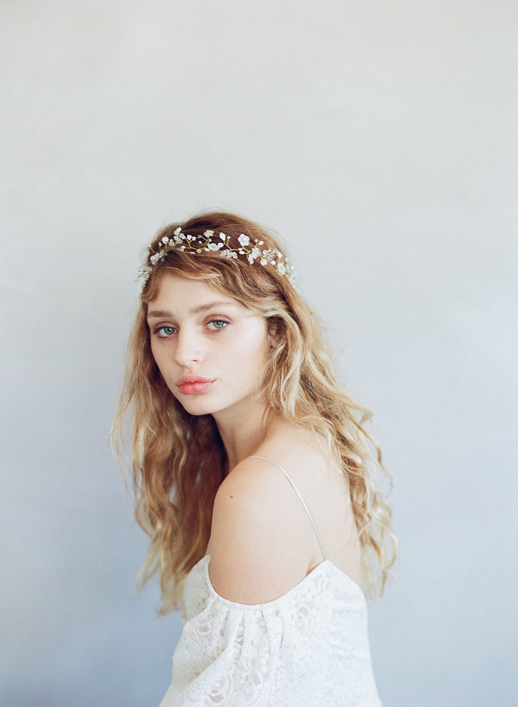hand wired hair vine, bridal hair vine, bridal accessory, twigs and honey