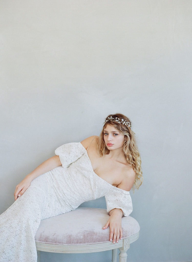 hand wired hair vine, bridal hair vine, bridal accessory, twigs and honey
