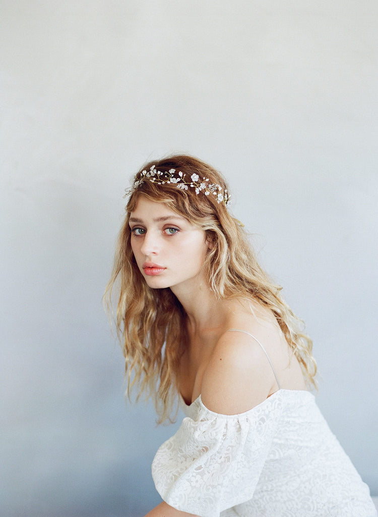 hand wired hair vine, bridal hair vine, bridal accessory, twigs and honey