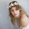 clay flower headpiece, bridal headband, floral headpiece, woodland inspired, wedding floral headband, twigs and honey