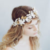 clay flower headpiece, bridal headband, floral headpiece, woodland inspired, wedding floral headband, twigs and honey