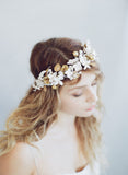 clay flower headpiece, bridal headband, floral headpiece, woodland inspired, wedding floral headband, twigs and honey