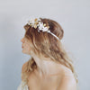 clay flower headpiece, bridal headband, floral headpiece, woodland inspired, wedding floral headband, twigs and honey