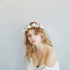 clay flower headpiece, bridal headband, floral headpiece, woodland inspired, wedding floral headband, twigs and honey