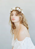 clay flower headpiece, bridal headband, floral headpiece, woodland inspired, wedding floral headband, twigs and honey