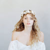 clay flower headpiece, bridal headband, floral headpiece, woodland inspired, wedding floral headband, twigs and honey