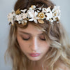 clay flower headpiece, bridal headband, floral headpiece, woodland inspired, wedding floral headband, twigs and honey