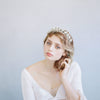 bridal tiara, crystal tiara, crystal and fern headpiece, bridal crown, vintage inspired, twigs and honey