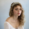 bridal tiara, crystal tiara, crystal and fern headpiece, bridal crown, vintage inspired, twigs and honey