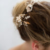 Bridal hair pins, floral bridal hair accessories, clay flowers, nature inspired, twigs and honey