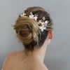 Bridal hair pins, floral bridal hair accessories, clay flowers, nature inspired, twigs and honey