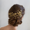 rose bridal headpiece, gold plated, antique inspired, handmade, twigs and honey