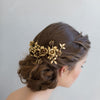 rose bridal headpiece, gold plated, antique inspired, handmade, twigs and honey