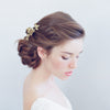 rose bridal headpiece, gold plated, antique inspired, handmade, twigs and honey