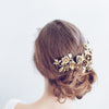 rose bridal headpiece, gold plated, antique inspired, handmade, twigs and honey