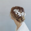 floral bridal headpiece, handmade, clay flowers, bridal hair accessory, nature inspired, twigs and honey