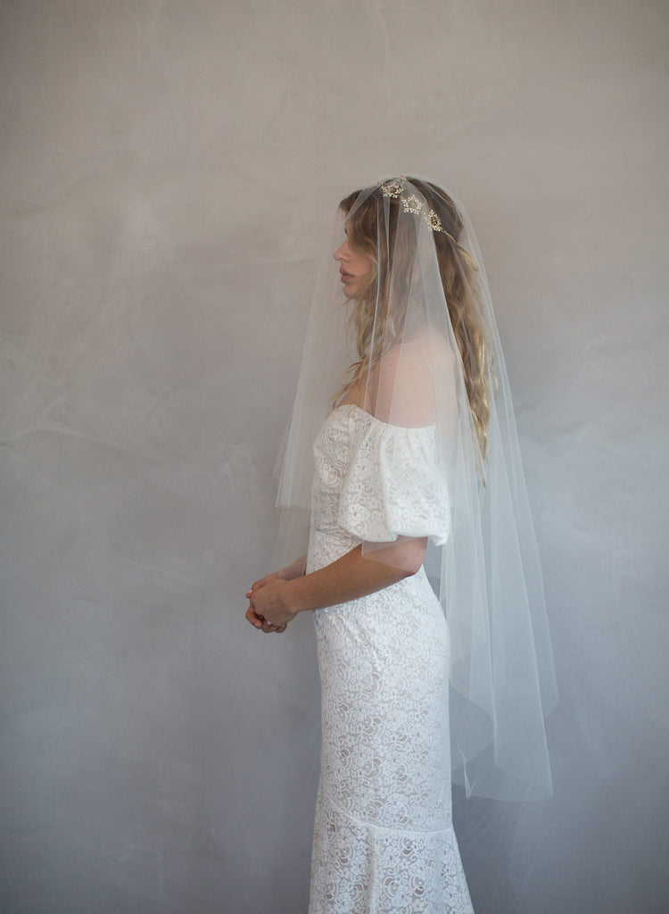 subtle lift veil, bridal veil, wedding veil, vintage inspired, twigs and honey