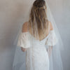 Twigs & Honey Bridal Retro Poufy Short Veil - Voluminous Short Bubble Veil - Style #2357 Diamond White