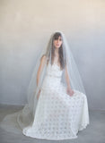 2 piece wedding veil, bridal veil, blusher veil, wedding accessory, vintage inspired, twigs and honey