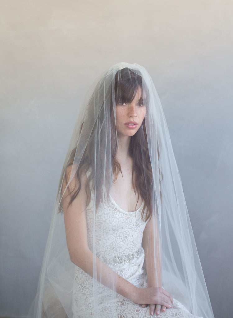 Twigs & Honey Pearl Bridal Veil, Wedding Veil - Pearl Showers Bridal Train Veil - Style #2065