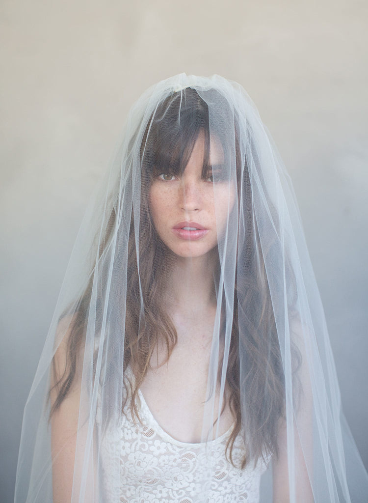2 piece wedding veil, bridal veil, blusher veil, wedding accessory, vintage inspired, twigs and honey