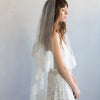 French lace veil, bridal veil, french floral lace, blusher veil, twigs and honey