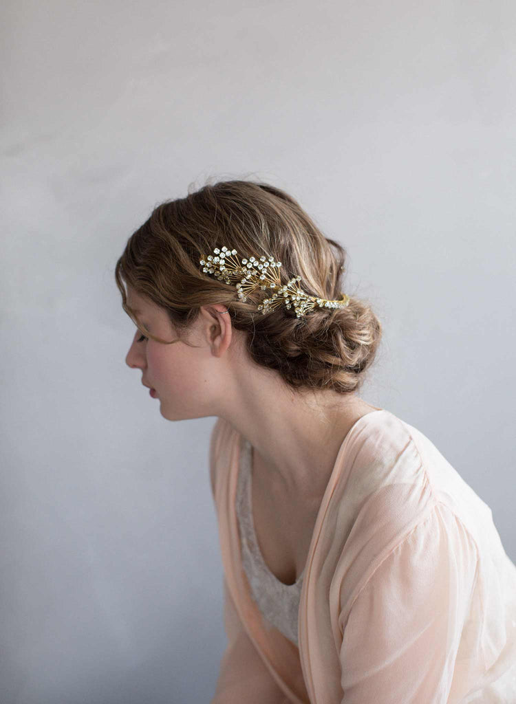 Art deco crystal flare headband - Style #801