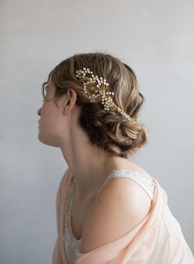 Art deco crystal flare headband - Style #801