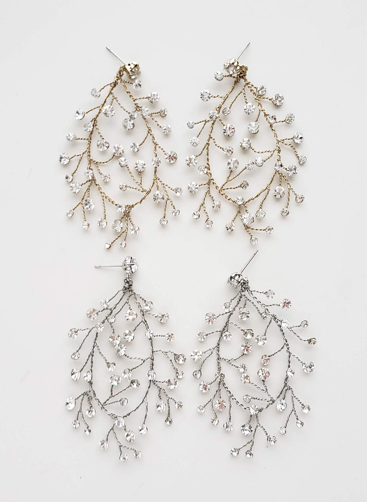 Rhinestone spray earrings - Style #906