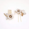 Crystal encrusted bloom comb and pin set of 2 - Style #929