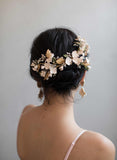 Dramatic floral garden headpiece - Style #827