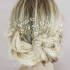 baby's breath hair pin, flowers