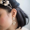 Crystal feather earrings - Style #836