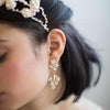 Crystal feather earrings - Style #836