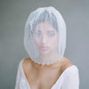 Scallop french lace birdcage veil - Style #854