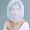 Scallop french lace birdcage veil - Style #854