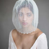 Scallop french lace birdcage veil - Style #854