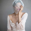 Scallop french lace birdcage veil - Style #854