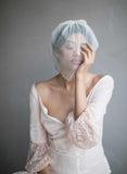 Scallop french lace birdcage veil - Style #854