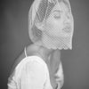 Scallop french lace birdcage veil - Style #854
