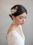 Floral chandelier, bridal earrings